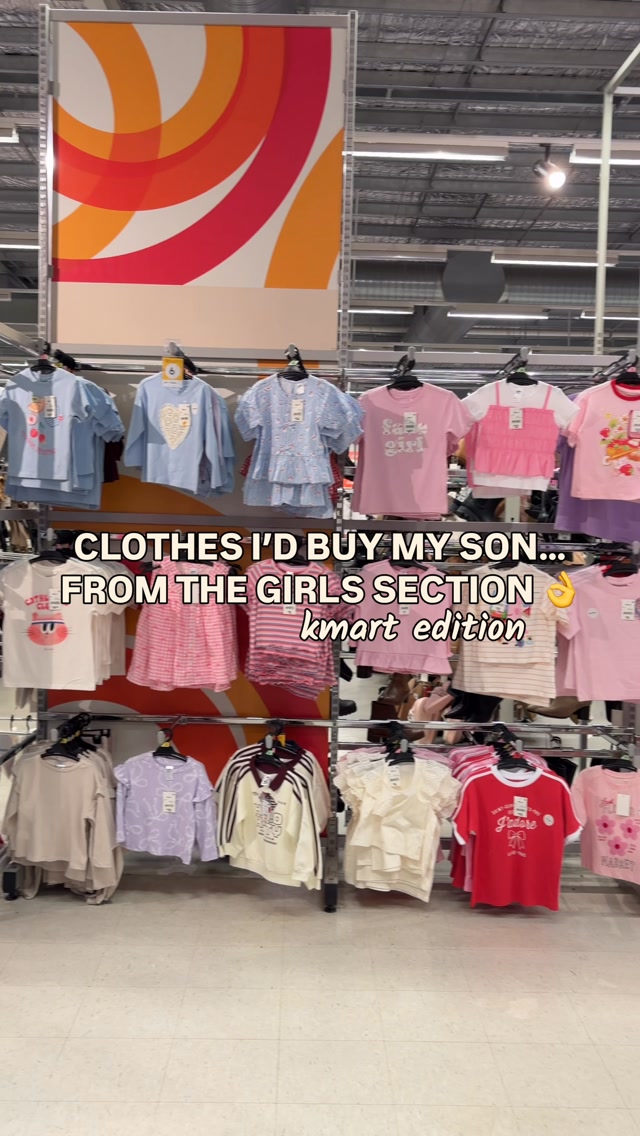 Thumbnail of Reel: clothes I’d buy my son…from the @kmartaus ‘girls’ section 😌